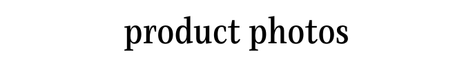 product photos